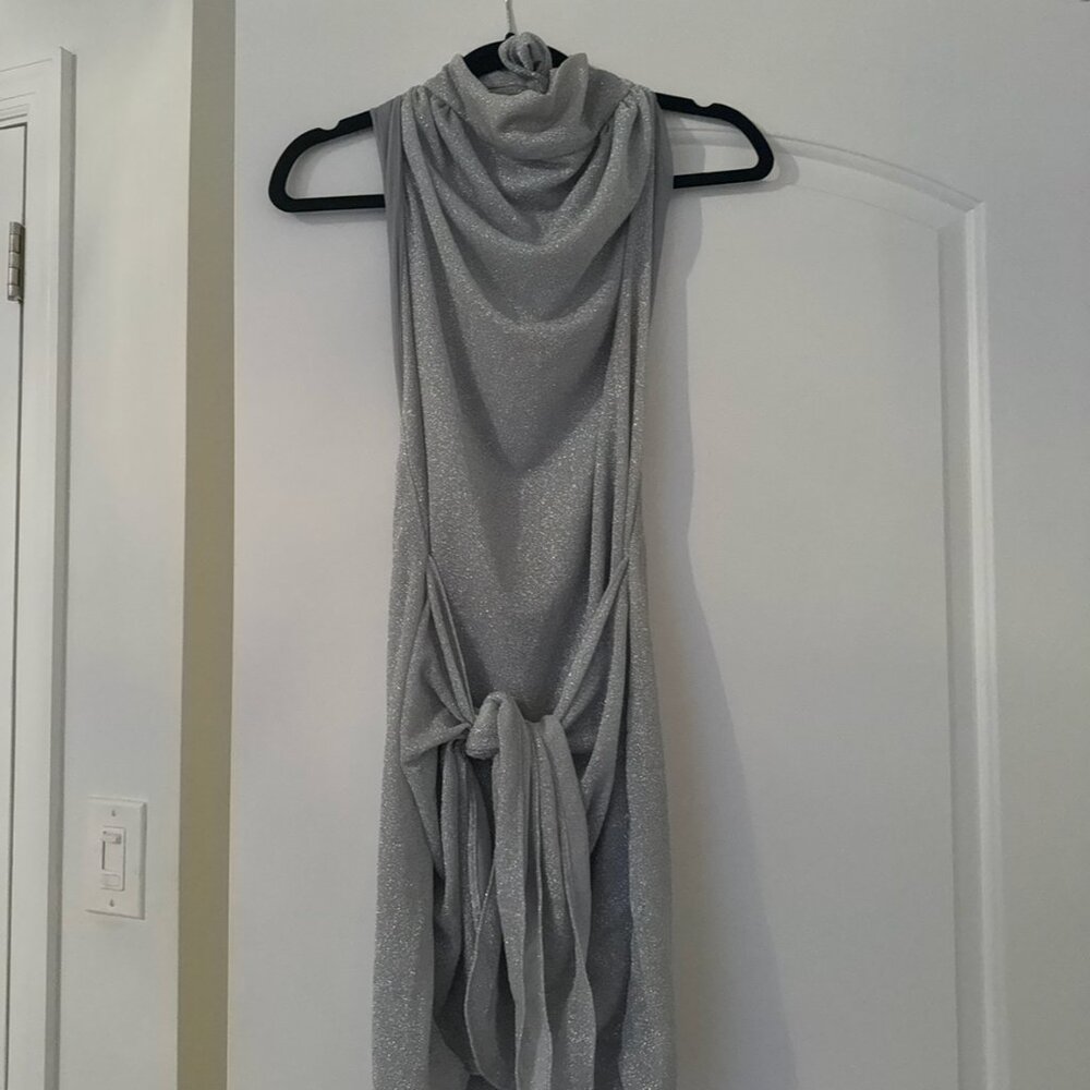 Baobob Collection Providencia Glittery Knotted Mini Dress Estrella Size S